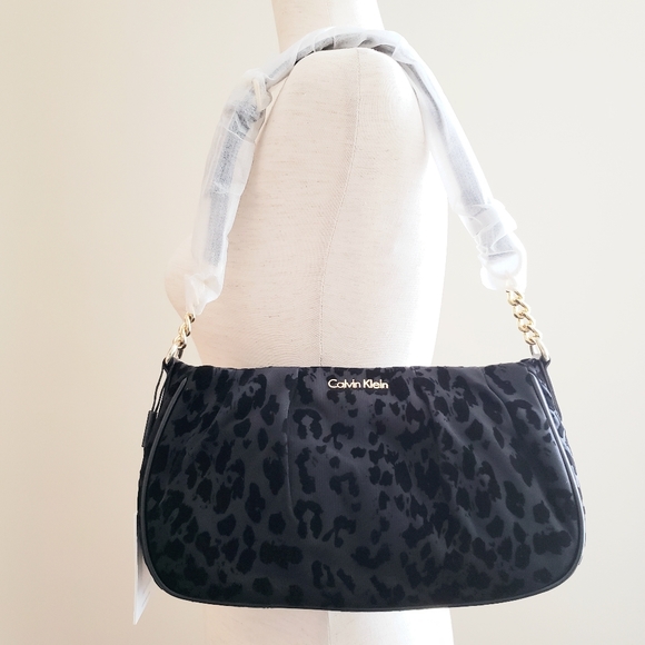 Calvin Klein Animal Print Nylon Demi Shoulder Bag - Picture 1 of 6